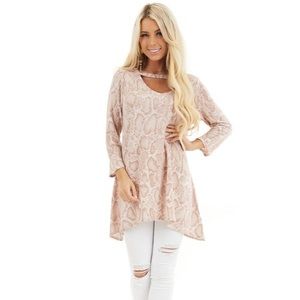 First Love | Blush Snake Print Tunic